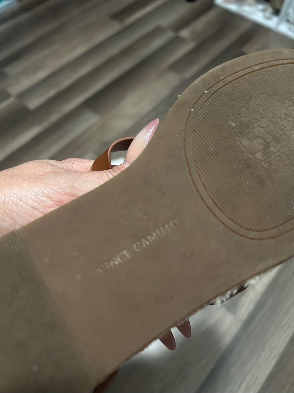 Vince Camuto Tan Strappy Espadrille Wedge Sandals - Picture 6 of 7